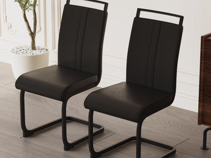 Modern Dining Chairs With High Back Upholstered Design Metal Legs