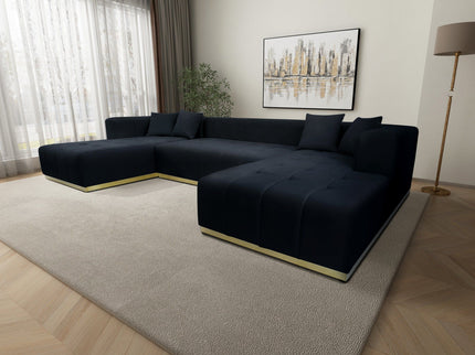 Nolan - U-Shape Corner Sofa - Black