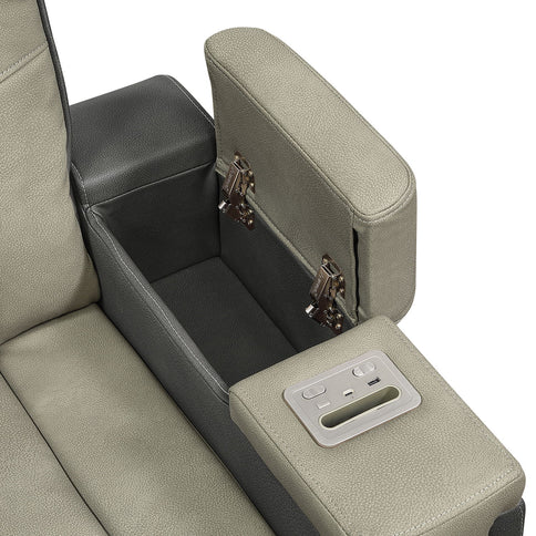 Bruno - Power Reclining Sofa With LED Lighting
