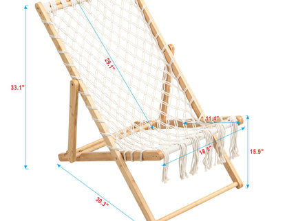Bamboo Weaving Chair Set With Handwoven Rope For Patio And Living Spaces - Natural