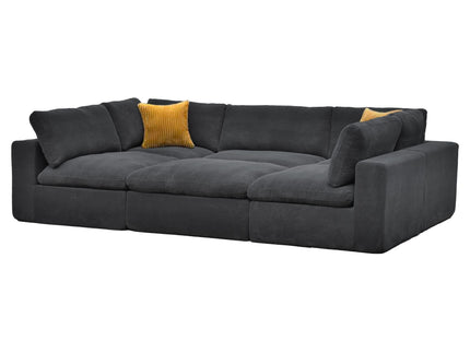 Custom Configuration Modular Sectional With Toss Pillows