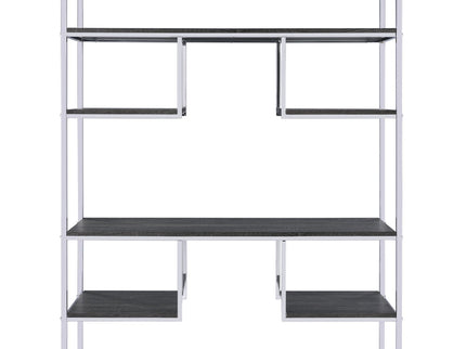Vonara - Bookshelf - Chrome / Gray / Oak
