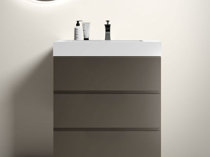 Alice - Bathroom Vanity With Sink, Large Storage Freestanding Bathroom Vanity For Modern Bathroom, One-Piece Sink Basin Without Drain And Faucet