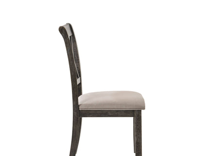 Claudia II - Weathered 7 Pieces Dining Room Set - Gray