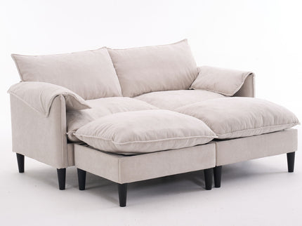 Convertible Combination Sofa With Footstools With Storage