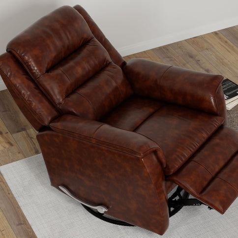 Swivel Recliner With Manual Adjustable Footrest