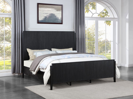 Mason - Queen Size Panel Bed - Black