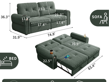 Cloud Like Convertible Sofa Bed With For Living Room