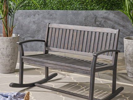Baxter - Rocking Loveseat - Dark Gray