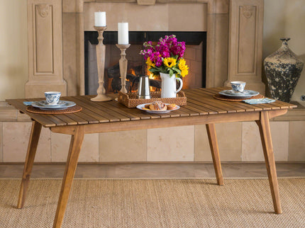 Outdoor Dining Table & Frame - Teak