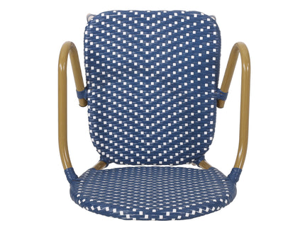Outdoor Wicker And Aluminum French Barstools (Set of 2)