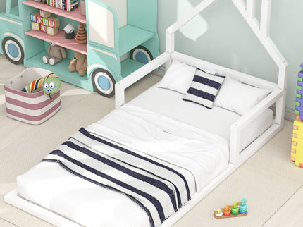 Floor Bed With House Shaped Headboard
