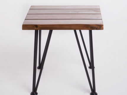 Zion - Outdoor Industrial Iron And Coffee Table - Teak