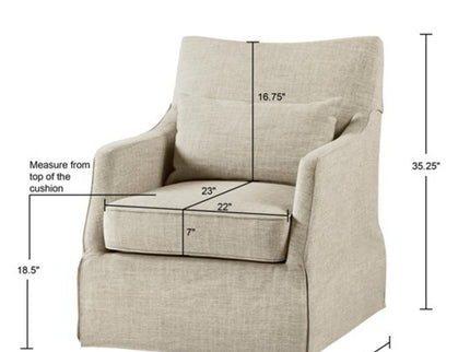 Traditional Design London Skirted Swivel Chair