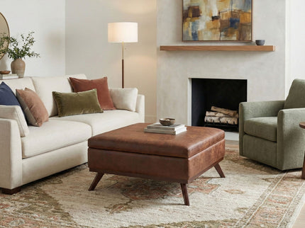 Owen - Multifunctional Square Coffee Table Storage Ottoman