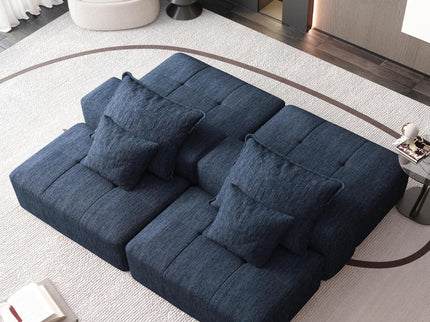 Modern Oversized Diy Combination Modular Sectional Sofa & Pillows
