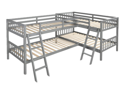 L Shaped Bunk Bed With Ladder
