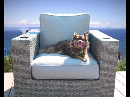 Elegant Patio Chair With Cushions - Gray