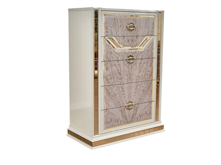 Omari - 5 Drawer Chest - Beige