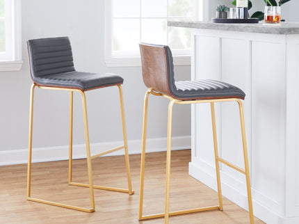 Mason Mara - Contemporary Versatile Desig Fixed Height Barstool (Set of 2)