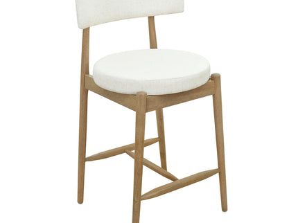 Mid Century Modern Counter Stools, Fabric Upholstered Chairs