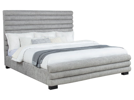 Fandango - Eastern Bed With Rolled Tufting - Gray