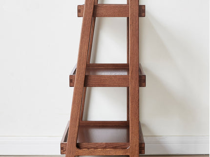 Premium Storage Organizer, 3-Tier Beech Shoe Rack For Entryway, Living Room - Walnut