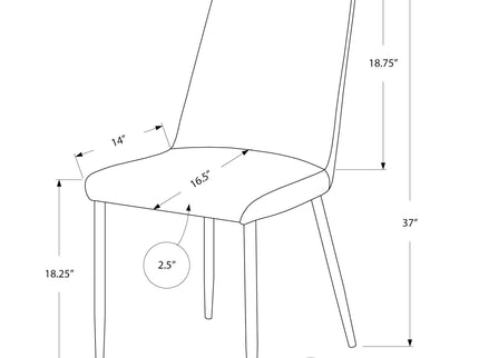Dining Chair, Side, Upholstered For Dining Room, Contemporary (Set of 2)