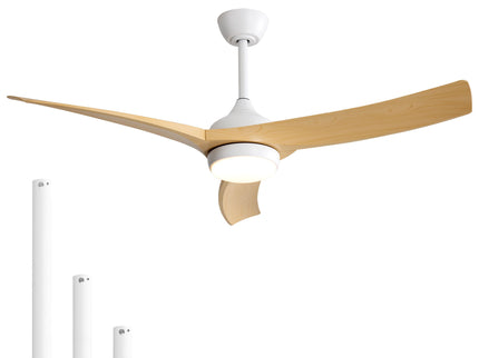 52" Ceiling Fan With 18W LED Light And Remote Control