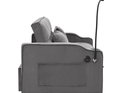 Sofa Bed With Trundle For Small Rooms - Dark Gray