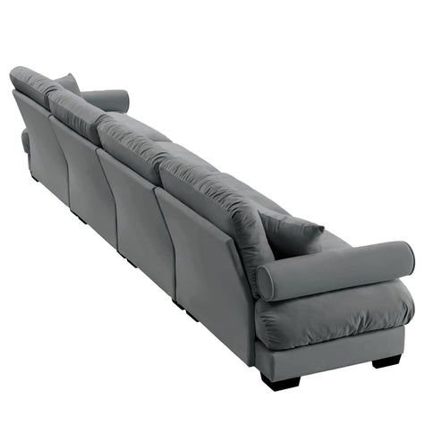 Super Comfort Oversized Modular Sectional Sofa, Deep Seat Convertible L Shaped Couch