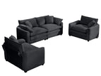Dark Gray / 3 Pc. 2 Seater Sofa, 2 Chairs