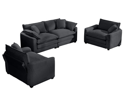 Elegant Oversized Sectional Sofa Set With Deep Seats And Flexible Layout