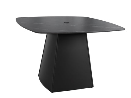 Rounded Square Outdoor Pedestal Dining Table