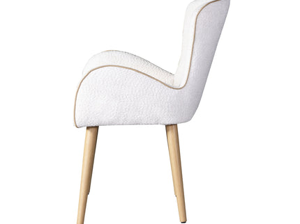 Qwin - Boucle Side Chair (Set of 2) - Beige
