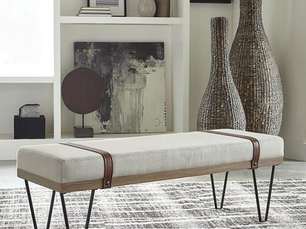 Karis - Upholstered Accent Bench - Beige