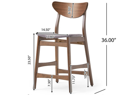 Elegant Counter Height Chair With Cushioned Seat