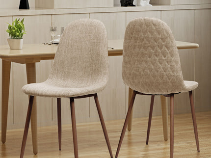 Elegant Dining Chair Set With Fabric