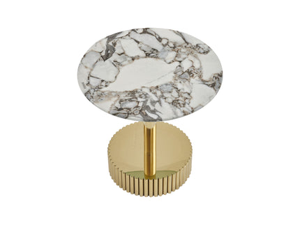 End Table For Living Rooms - Gold / White