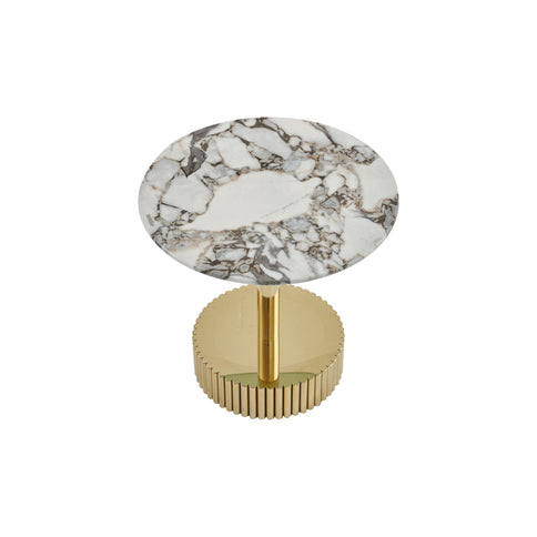End Table For Living Rooms - Gold / White
