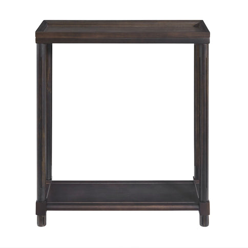 Narrow Side End Tables With Shelf (Set of 2)