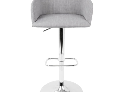 Daniella - Contemporary Adjustable Barstool With Swivel - Light Gray