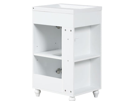Modern Bathroom Vanity With Sink, Adjustable 2 Tier Shelf