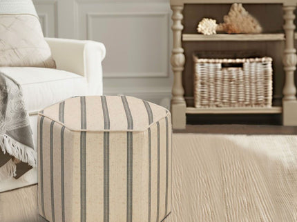 Accent Ottoman Printed Stripe