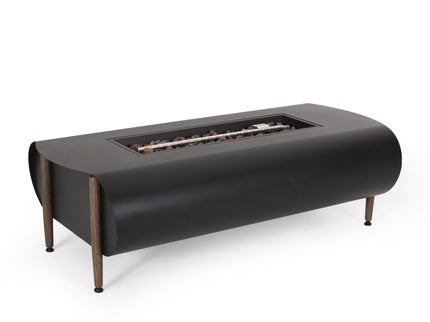 Vernon - Rectangle Fire Pit 50, 000 Btu - Dark Gray