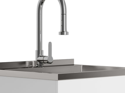 Metro - Laundry Cabinet & Faucet And Stainless Steel Sink