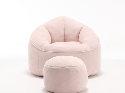 Bedding Bean Bag Sofa Chair High Pressure Foam With Footrest