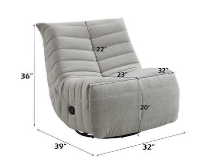 Glider Recliner With Swivel - Oyster Gray