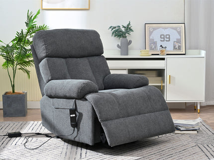 Oversized Power Lift Recliner Chai With Remote Control, Side Pocket, Spacious Seat