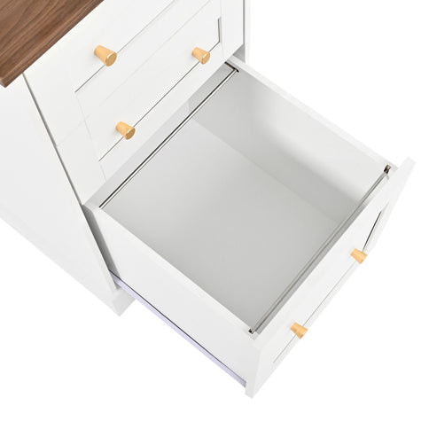 Space Saving L-Shaped Computer Desk With Keyboard Tray & Charging Stations